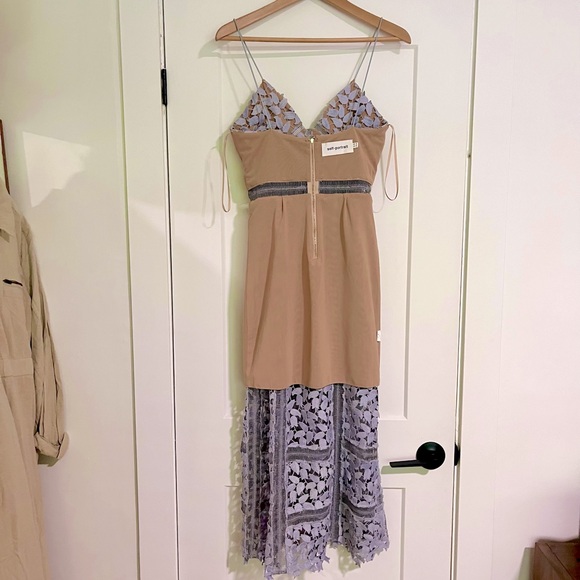 Self-Portrait light purple lace midi dress - Picture 8 of 8